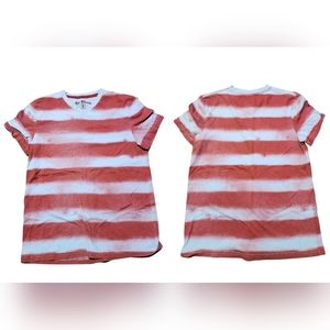 Epic Threads Striped Grundge Red and Blue Youth T-Shirt Sized Medium